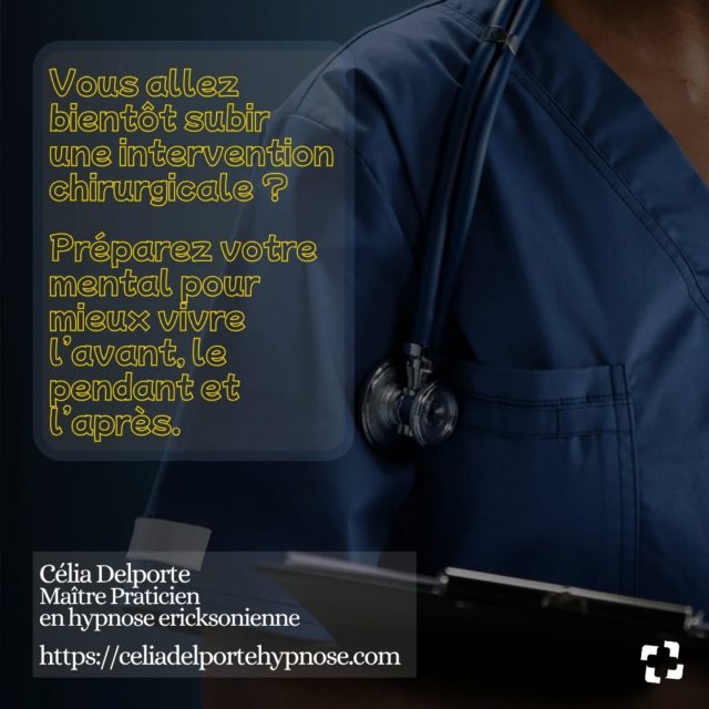Une intervention chirurgicale bientôt❓️
#hypnoseericksonienne 
#hypnosevaldemarne 
#hypnose94 
#hypnosethérapeutique 
#hypnoseadolescents 
#hypnoseenfant 
#hypnosedependance 
#changement
#dėveloppementpersonnel
#bienetre
#therapiebreve