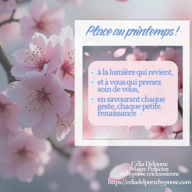 Le printemps est enfin là 🌷🌷
#hypnoseericksonienne 
#dėveloppementpersonnel
#bienetre
#therapiebreve
#hypnosedependance