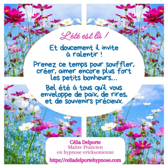 Bel été à tous ☀️
#hypnose94, #hypnosevaldemarne, #hypnosetabac, #hypnosethérapeutique,#hypnoseenfant, #hypnosedependance, #hypnoseericksonienne