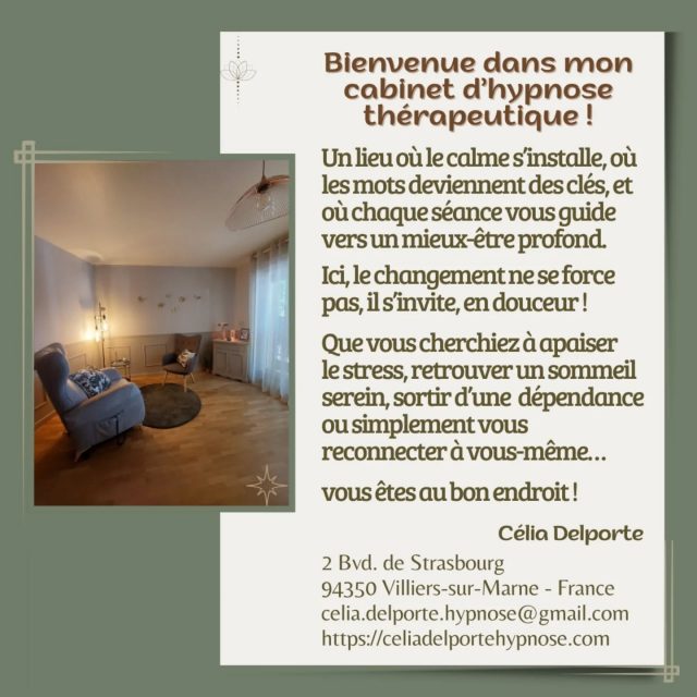 Un espace pour vous, pour vous retrouver et vous réinventer 🪷
#hypnosevaldemarne 
#hypnose94 
#hypnosethérapeutique 
#hypnoseericksonienne 
#hypnoseenfant 
#hypnothérapeute 
#hypnosetabac 
#hypnosesommeil 
#hypnosedependance